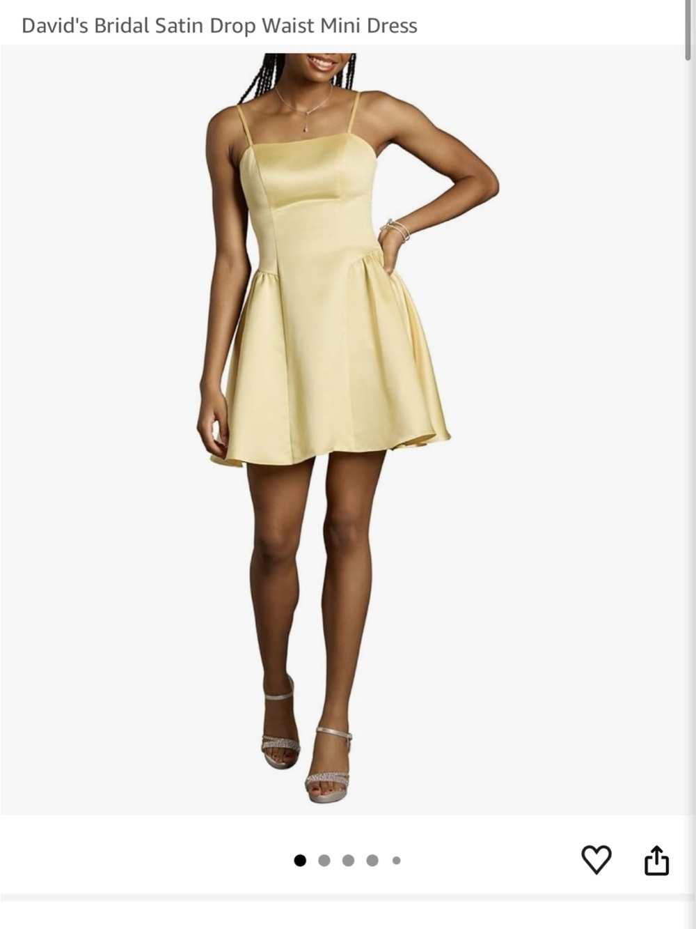 David's Bridal Satin Mini Homecoming Dress NWT 8